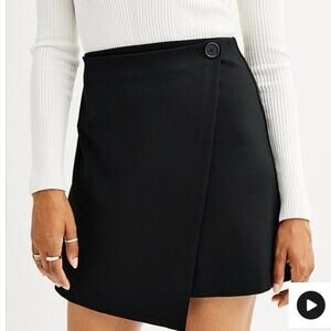 Y2K Clueless Faux Wrap Mini Skirt Preppy High Waist 90s Schoolgirl Style